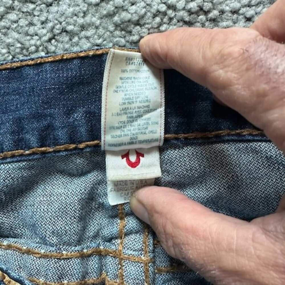 True Religion Vintage Ricky Super T Jeans - Men's 34x33 -Thick Stitch, USA - EUC - Picture 5 of 16